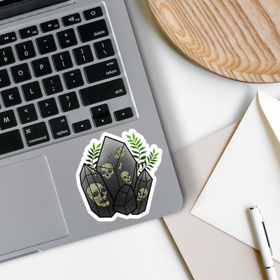 Skull Gothic Crystal Sticker