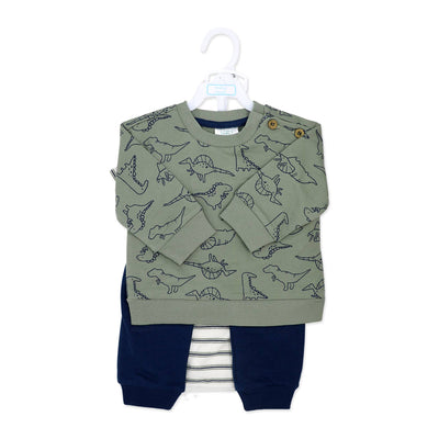 Infant-Toddler 3 Piece French Terry Dino Set