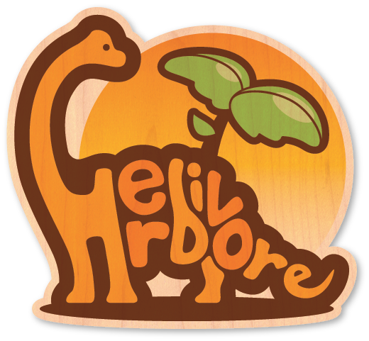 Mini Wood Sticker - Herbivore Apatosaurus
