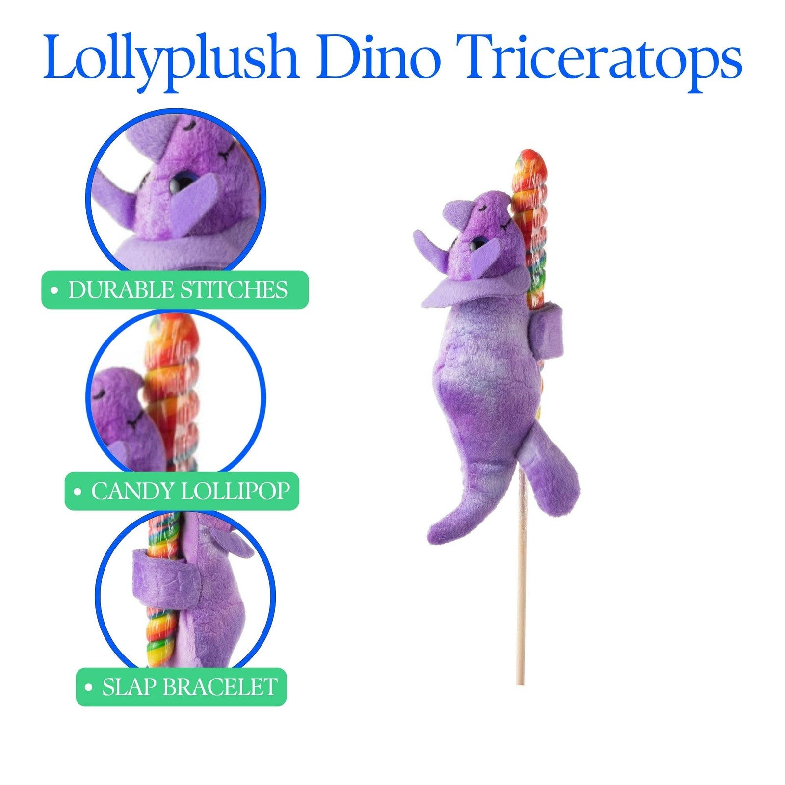 8" Triceratops Plus w/lollypop