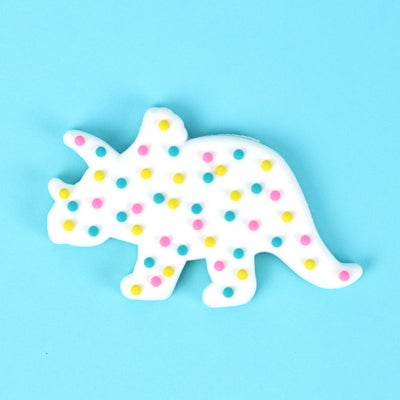 Triceratops Dino Cookie Magnet - Rubber | Die-Cut | All-Over
