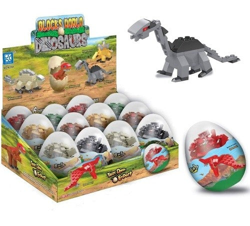 Dinosaur Building Blocks - 6 Assorted Dinosaurs