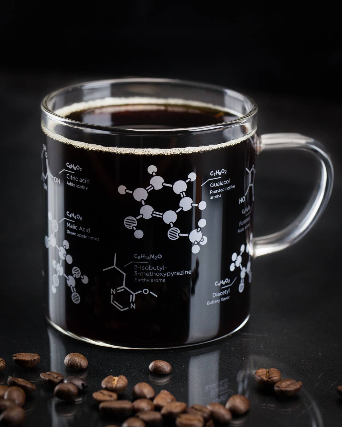 Coffee Chemistry Glass Mug (13 oz)