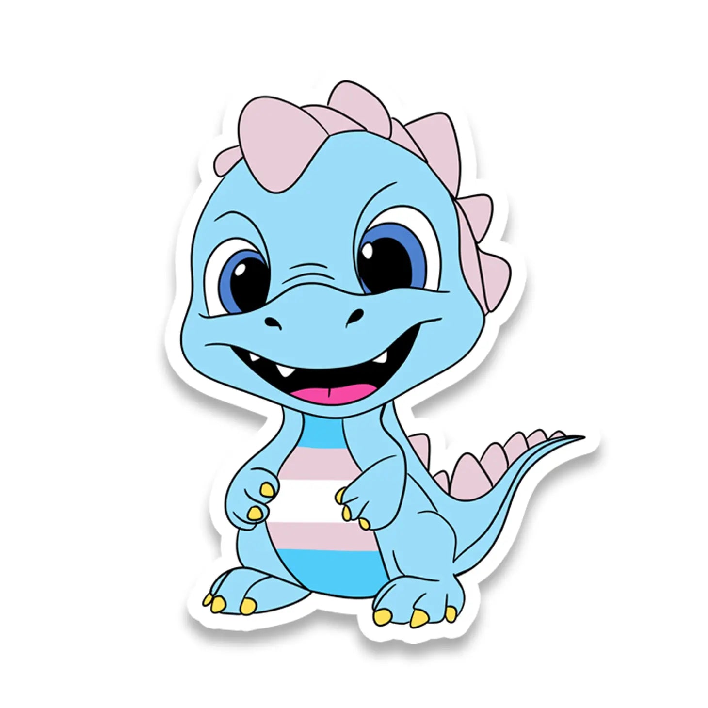 Dinosaur Transgender Pride Stickers