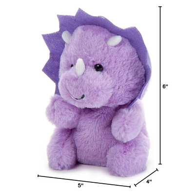 6" Purple Triceratops Plush