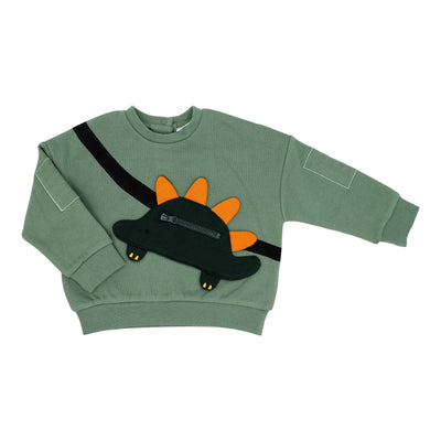 2 piece green dinosaur sweater set