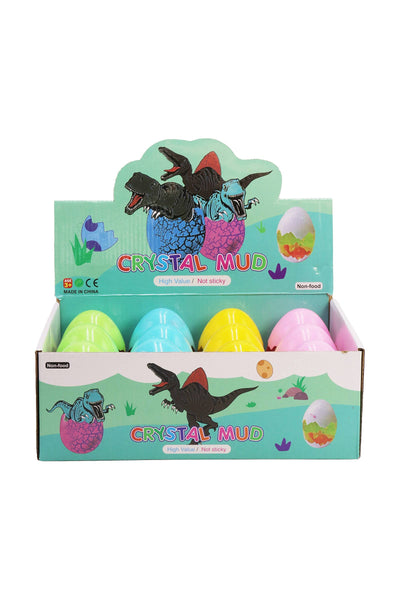 Jumbo Dino Figurine Egg Glitter Slime