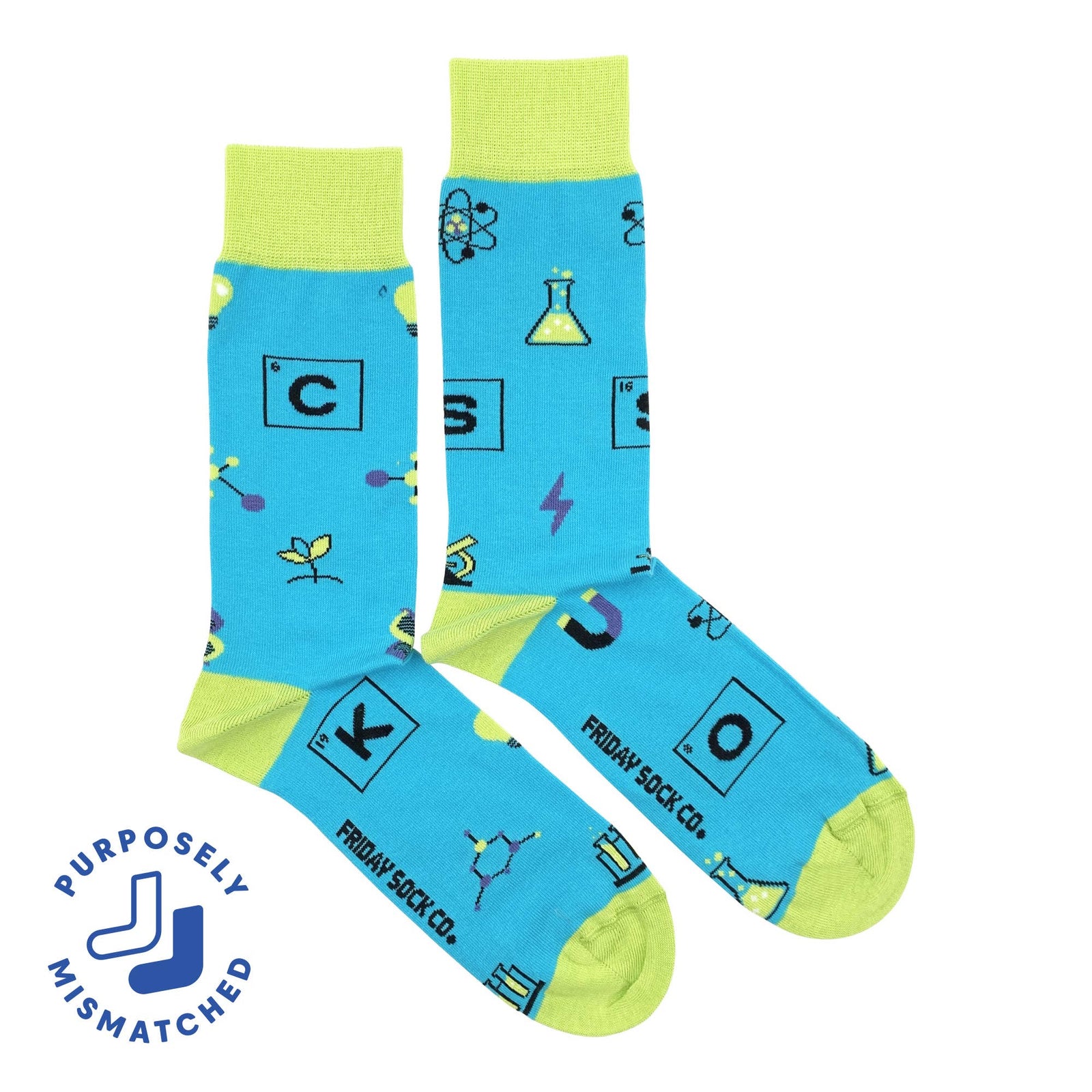 Science Elements Mid-Calf Socks Size 7-12