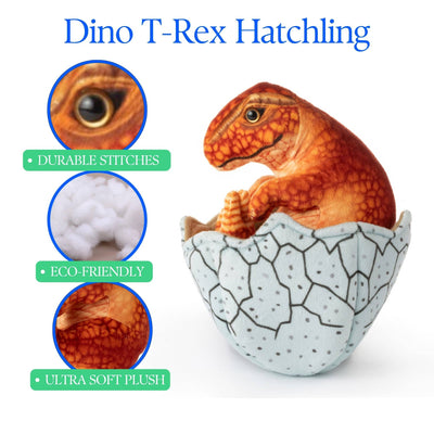 8" Orange Hatchling T.Rex