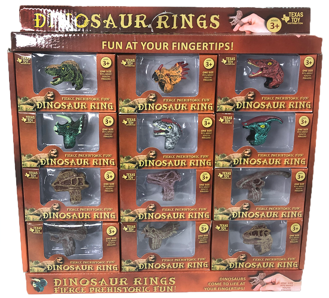 Dinosaur Ring Display Box, x12 Ring Assortment