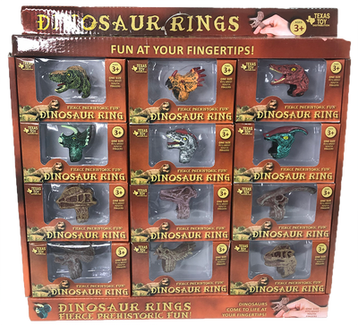 Dinosaur Ring Display Box, x12 Ring Assortment