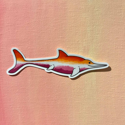 Pride Dinosaur Sticker: Sapph-Ichthyosaur