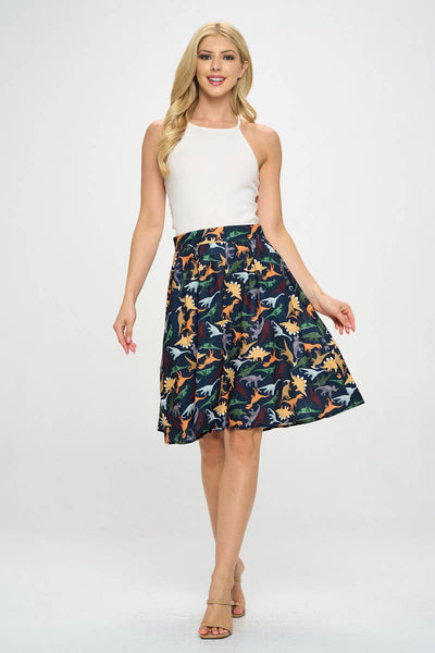 Dino Print Skirt