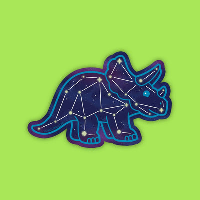 Triceratops Constellation Sticker - Vinyl | Die-Cut | Decal