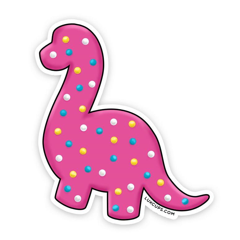 Dino Cookie Brachiosaurus Sticker - Vinyl Decal