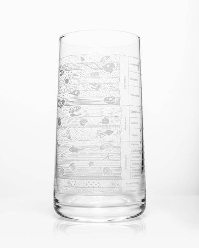 Stratigraphy Core Sample Drinking Glass (18 oz)