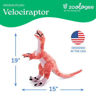 Medium Velociraptor Plush (19" /48cm)