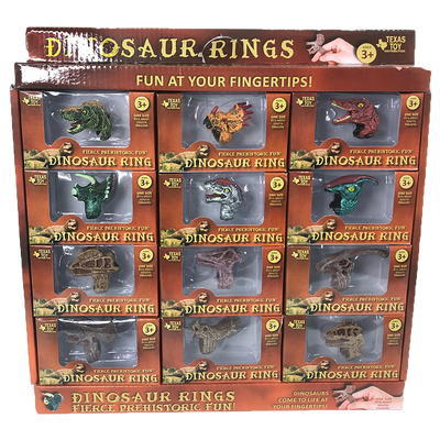 Dinosaur Ring Display Box, x12 Ring Assortment