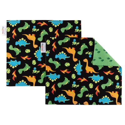 Set of Two Placemats - Black Dinosaurs