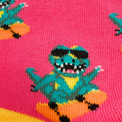 Kid's Dinos on Skateboards Crew Socks
