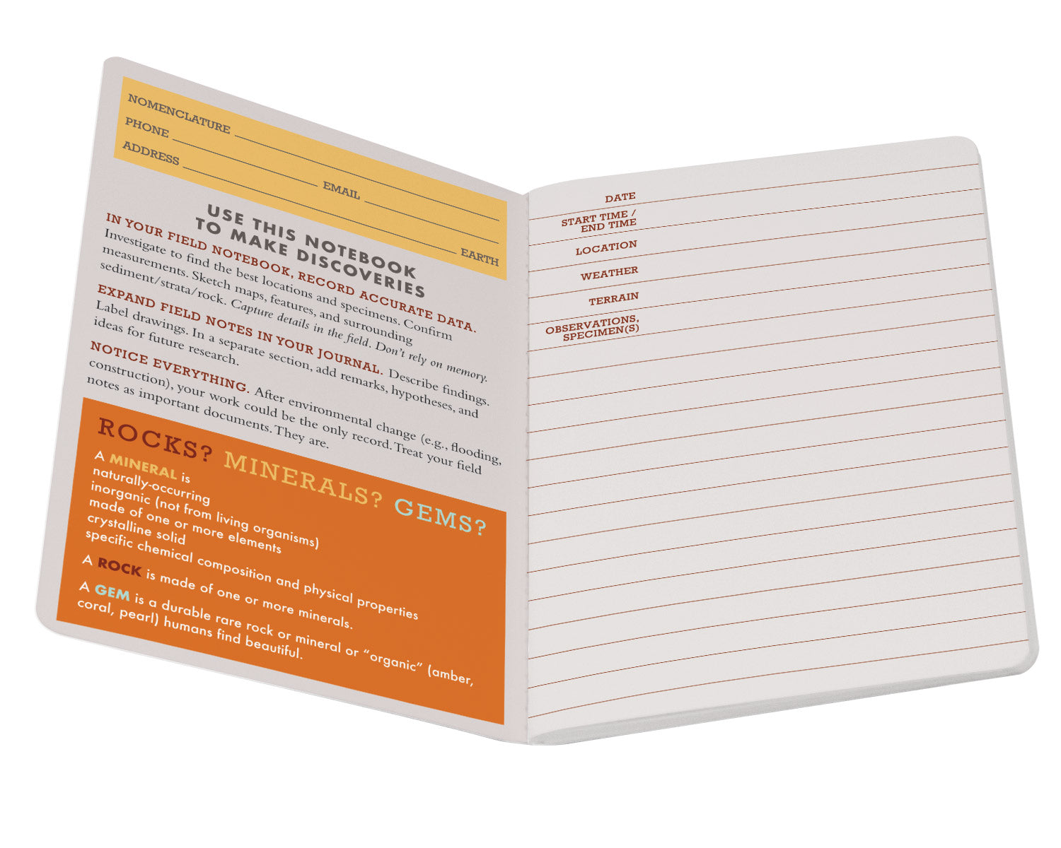 Geology Pocket Size Notebook