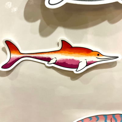 Pride Dinosaur Sticker: Sapph-Ichthyosaur