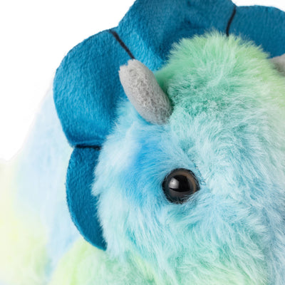 8" Blue/Green Triceratops Plush