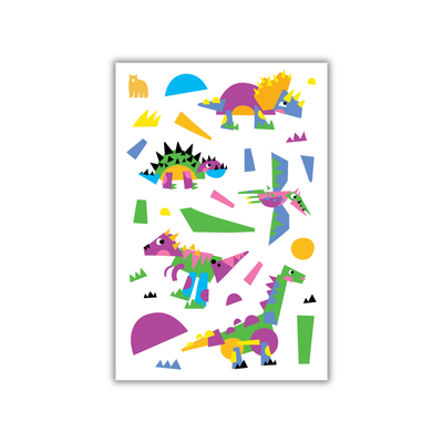 Dino Shapes Sticker Sheet