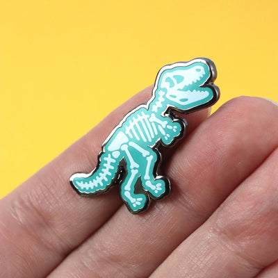 T-Rex Skeleton Pin - 2 Posts | Hard Enamel | Collectable Pin