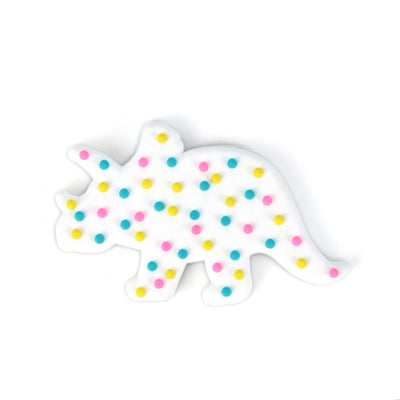 Triceratops Dino Cookie Magnet - Rubber | Die-Cut | All-Over