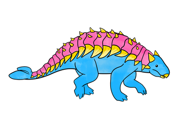 Pride Dinosaur Sticker: Pan-kylosaurus