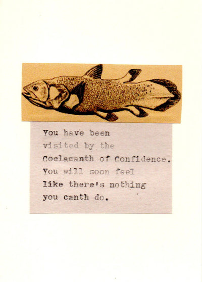 Coelacanth Of Confidence Funny Encouragement Card