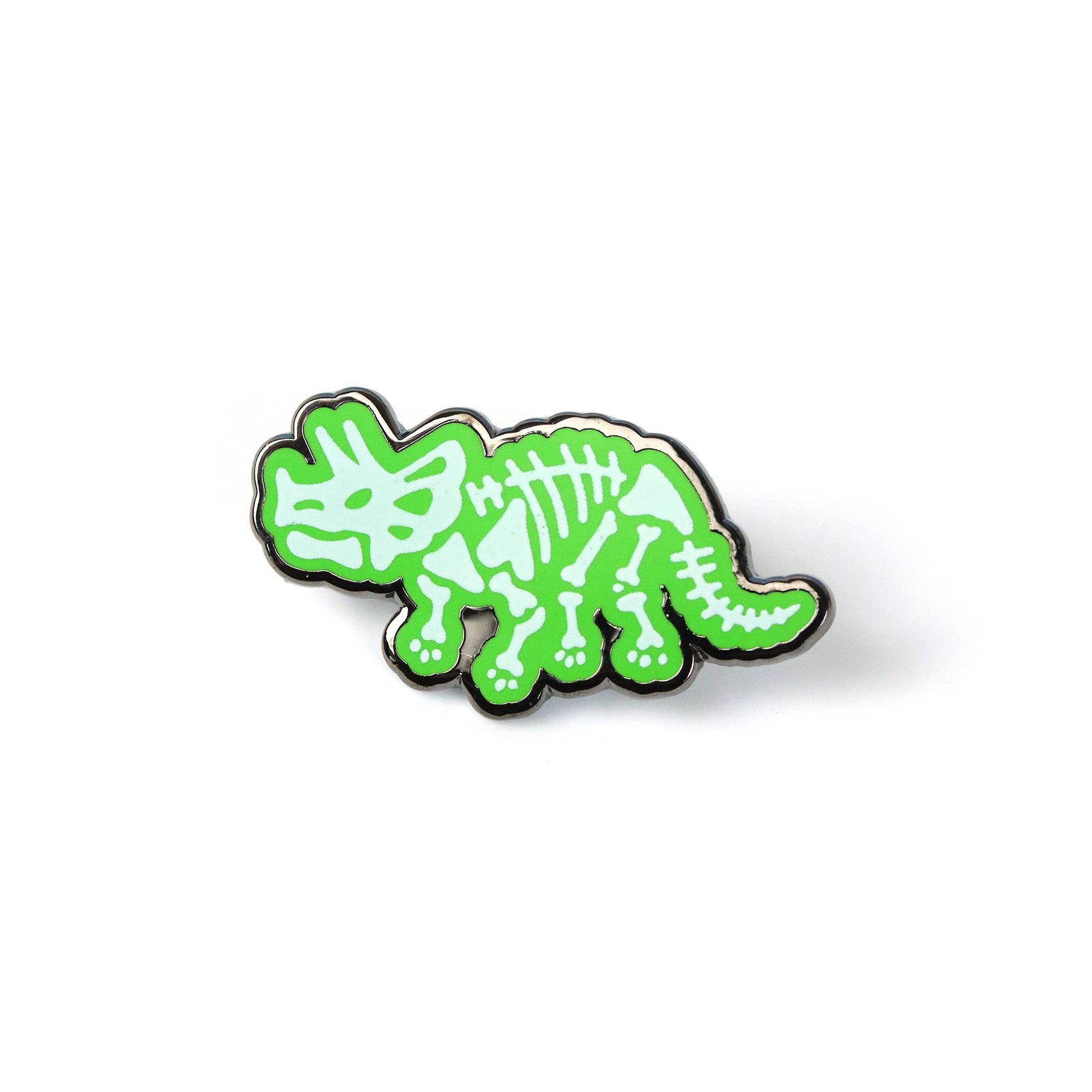 Triceratops Skeleton Pin - 2 Posts | Hard Enamel | Lapel Pin