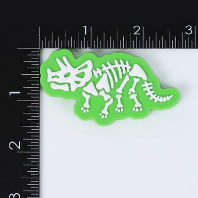 Triceratops Skeleton Magnet - Rubber | Die-Cut | All-Over