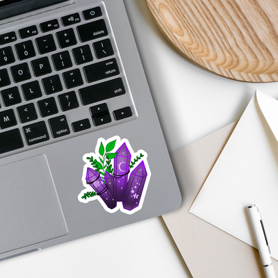 Purple Crystal Sticker