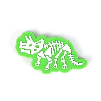 Triceratops Skeleton Magnet - Rubber | Die-Cut | All-Over