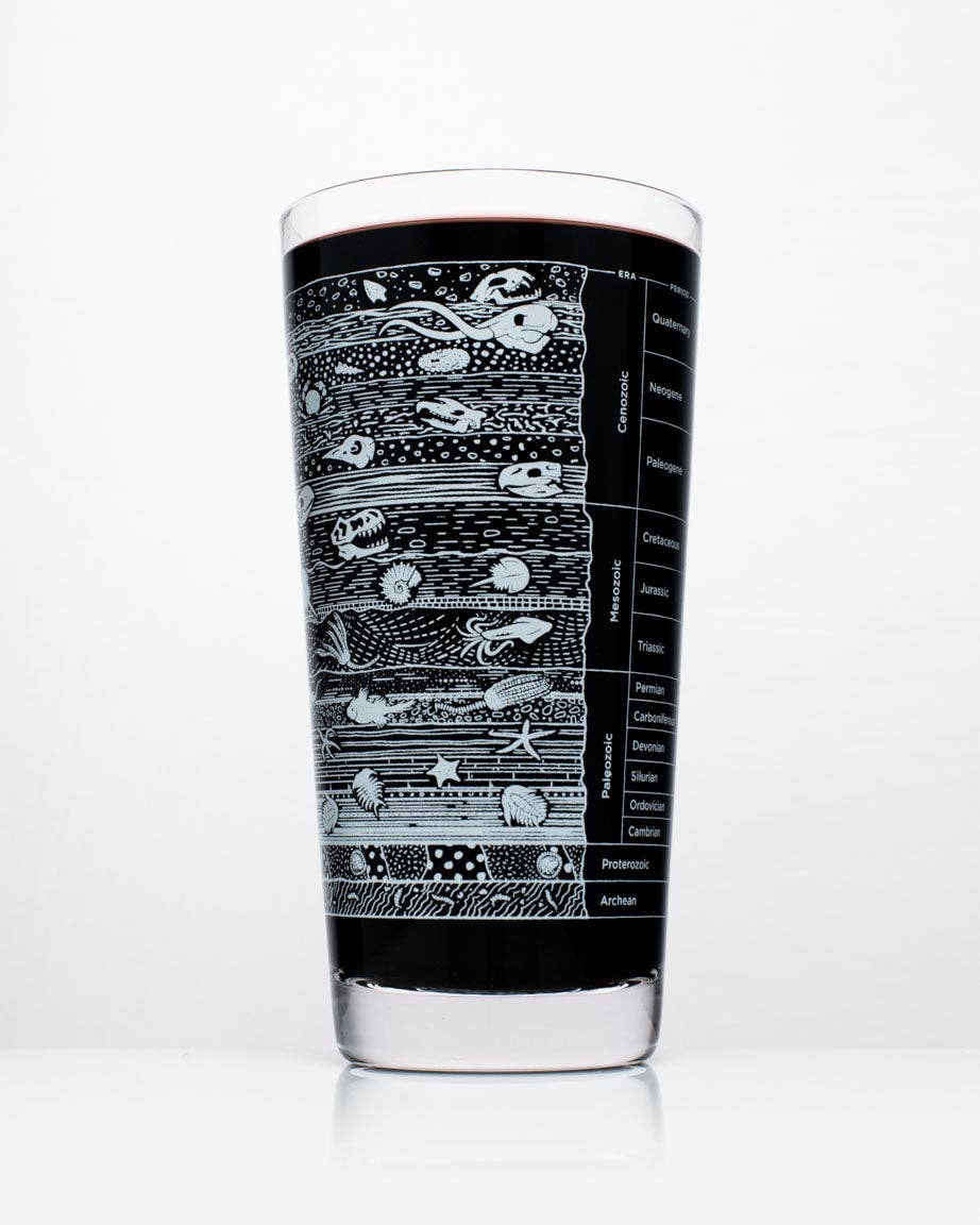 Stratigraphy Core Sample Beer Glass (12 oz)