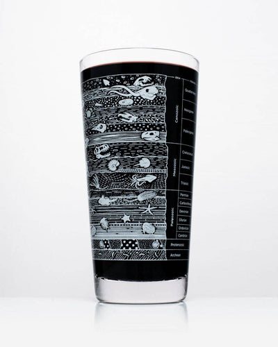 Stratigraphy Core Sample Beer Glass (12 oz)