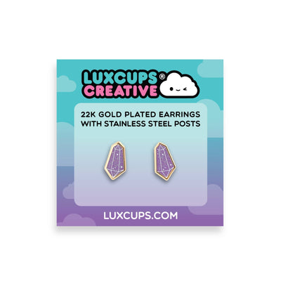 Mystical Crystal Earrings - 22k Gold | Stainless Steel Posts