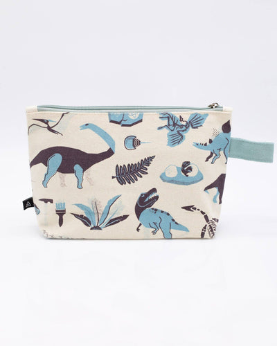 Retro Paleontology Canvas Pencil Bag