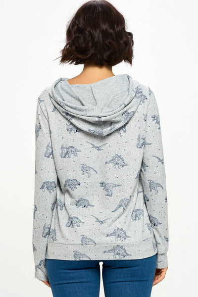 Dinosaur Print Hoodie