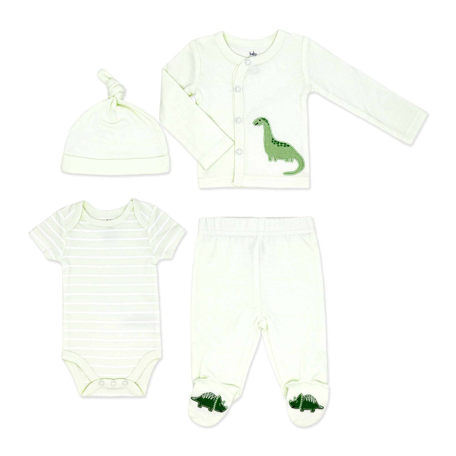 4 Piece Take Me Home Set: Green Dinosaur
