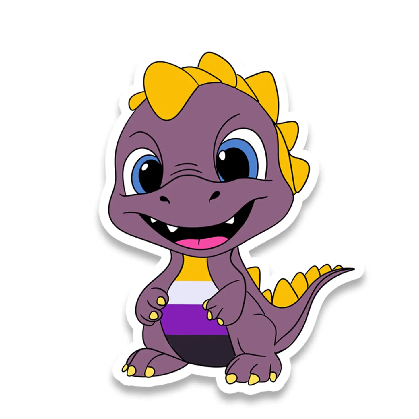 Dinosaur Nonbinary Pride Sticker
