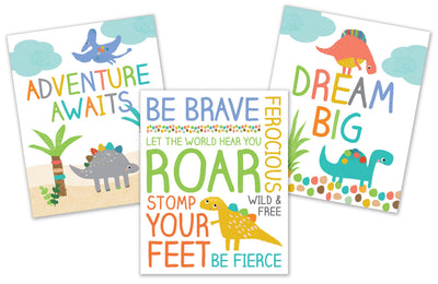 Dinosaurs Art Prints (Set of 3)