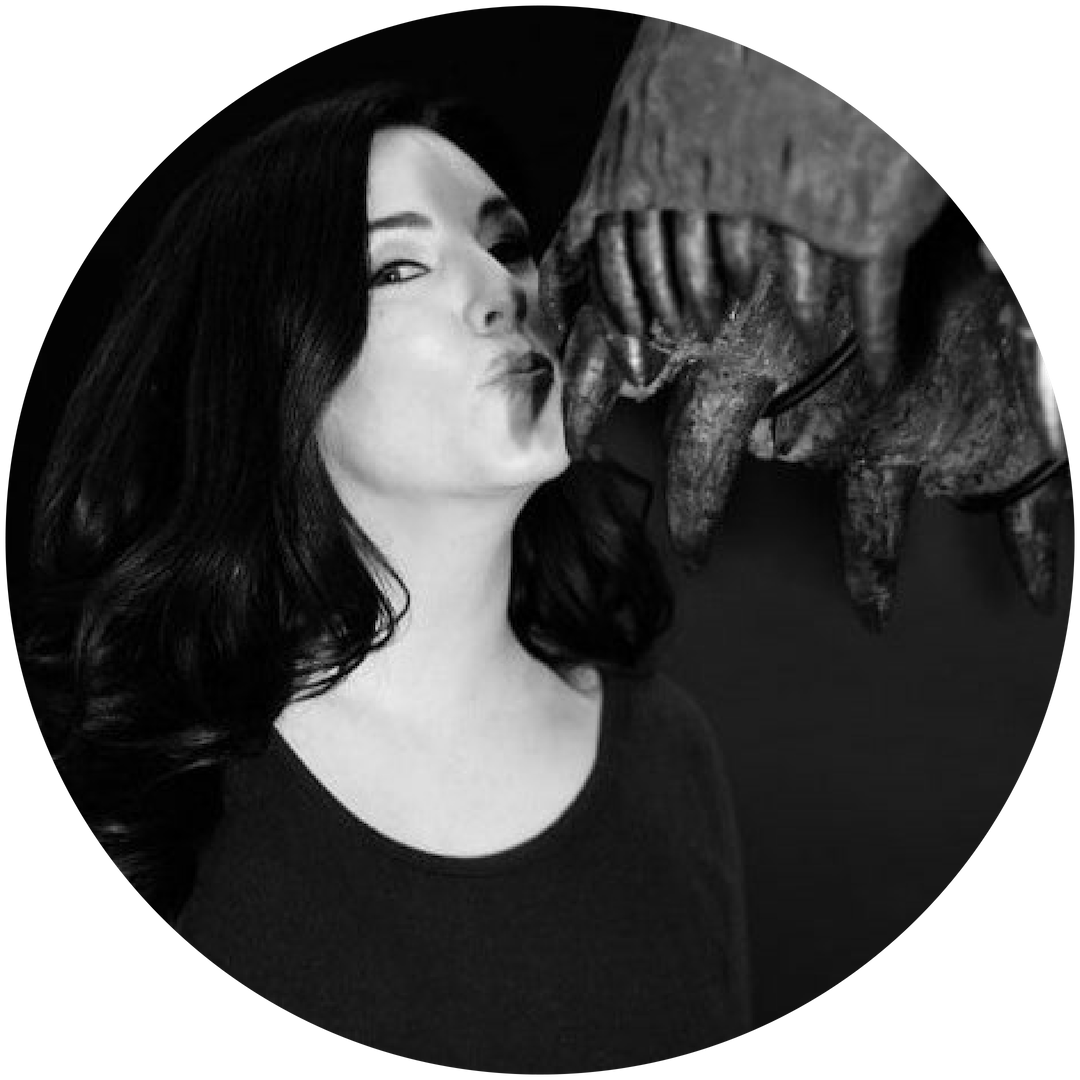 Carly Burbank, Creative Director; Favourite fossil specimen: Ichthyosaur  Loves:  Travelling! I have lived and travelled all over the world. (By the age of 17 I had attended 16 different schools.)