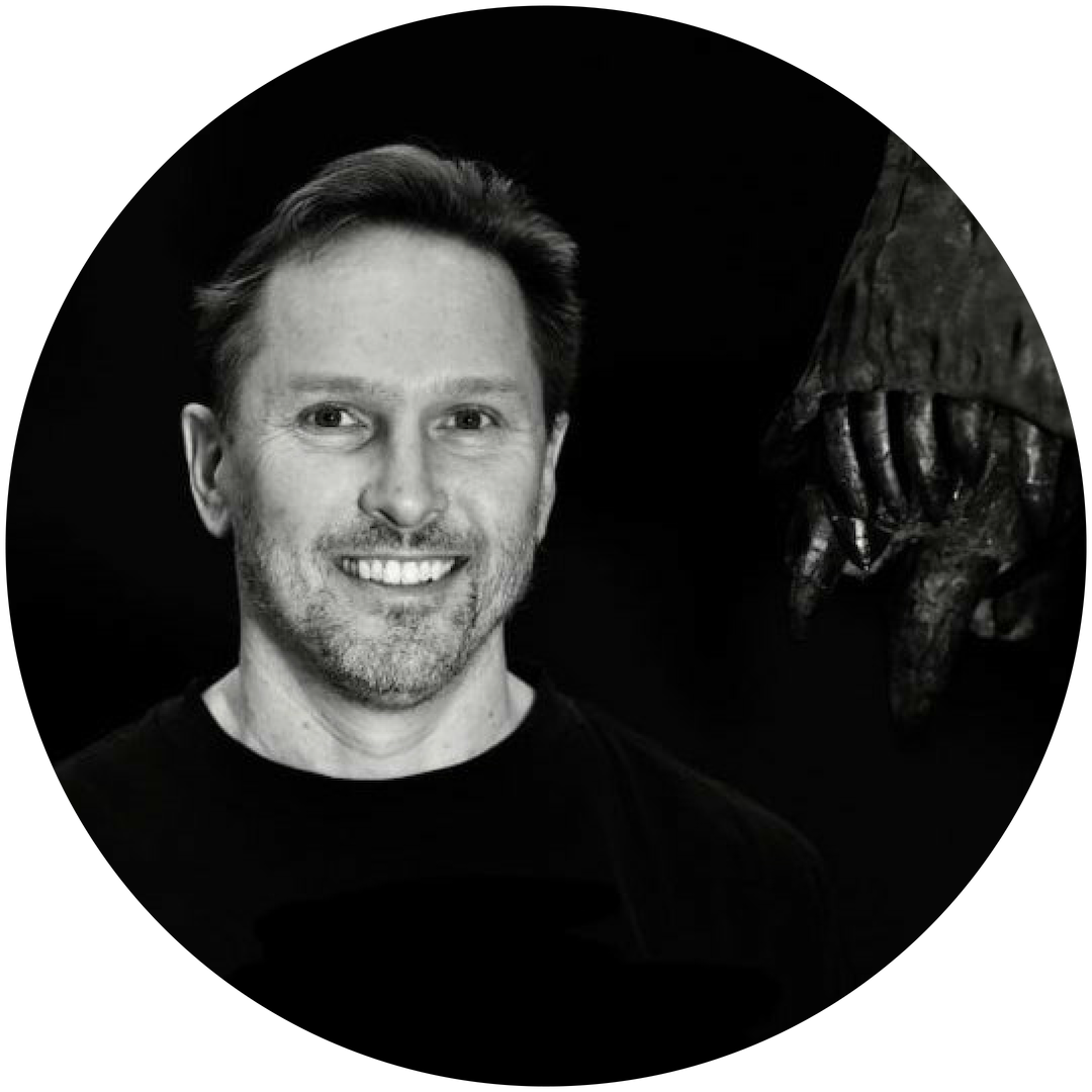 Terry Ciotka, Managing Director. Favourite dinosaurs: Tyrannosaurus rex, Pachycephalosaurus, & Stegosaurus  Fun fact: has spent the past 20 years in the fossil industry