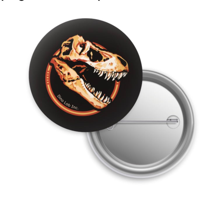 Dino Lab Logo Pinback Buttons