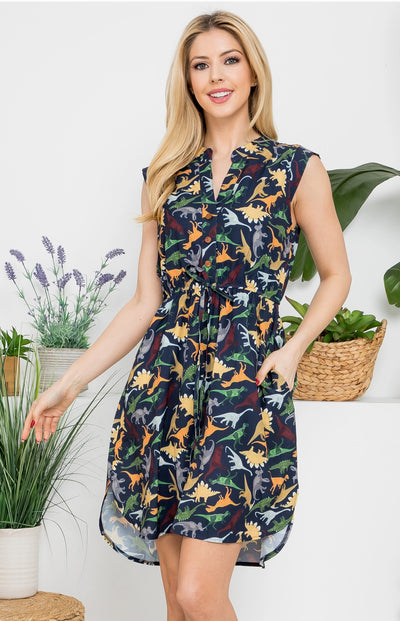 Dino Print Dress