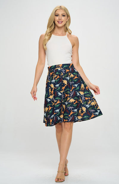 Dino Print Skirt