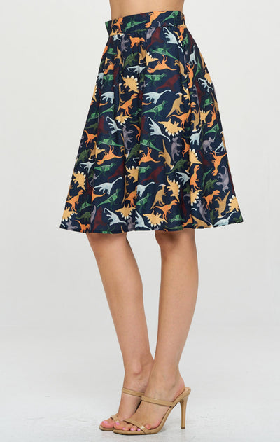Dino Print Skirt